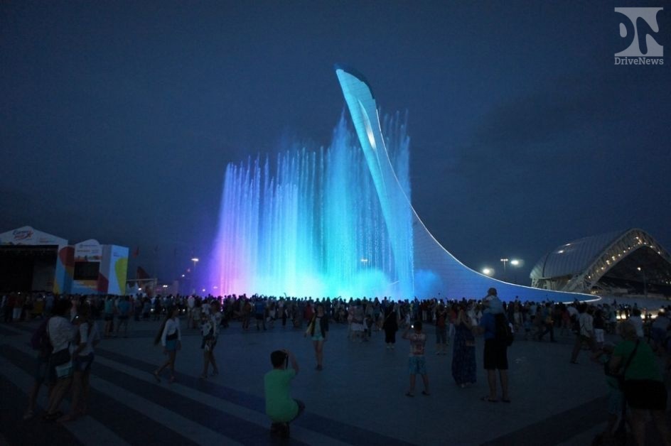 Фонтан в Олимпийском парке Сочи остановят на профилактику